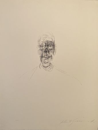 Litografía Giacometti - Tête d'homme III
