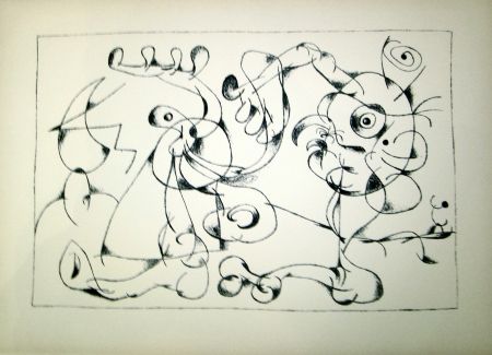 Litografía Miró - Ubu Roi (1st state in Black and White)