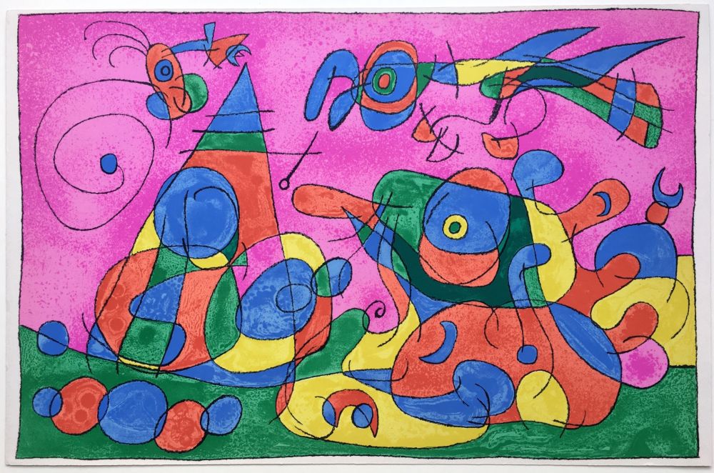 Litografía Miró - UBU ROI : LA MERE UBU ET LE TZAR (1966).