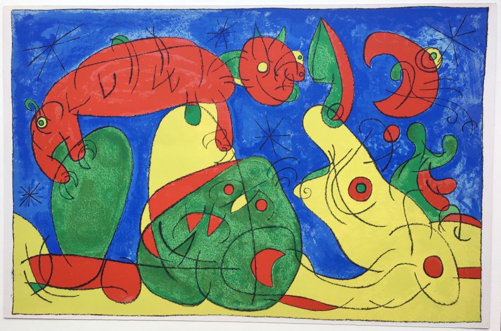 Litografía Miró - UBU ROI : LA NUIT L'HEURE (1966).