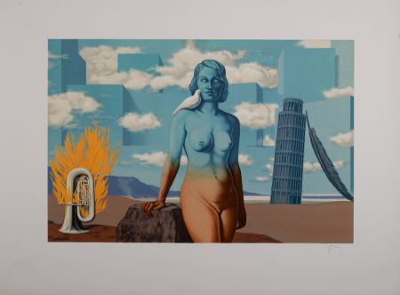 Litografía Magritte - Un Bombardon Libère son Bouquet de Flammes, 1968