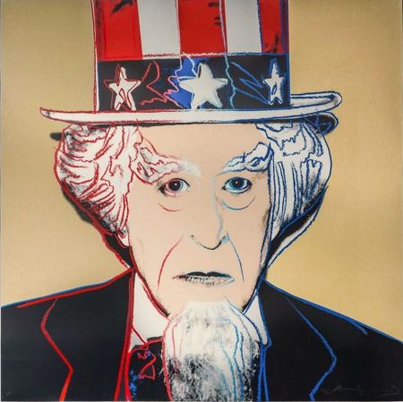 Serigrafía Warhol - Uncle Sam, from Myths