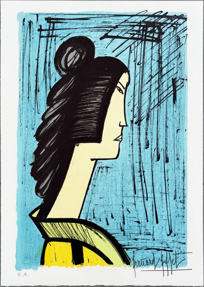 Litografía Buffet - Une femme japonaise