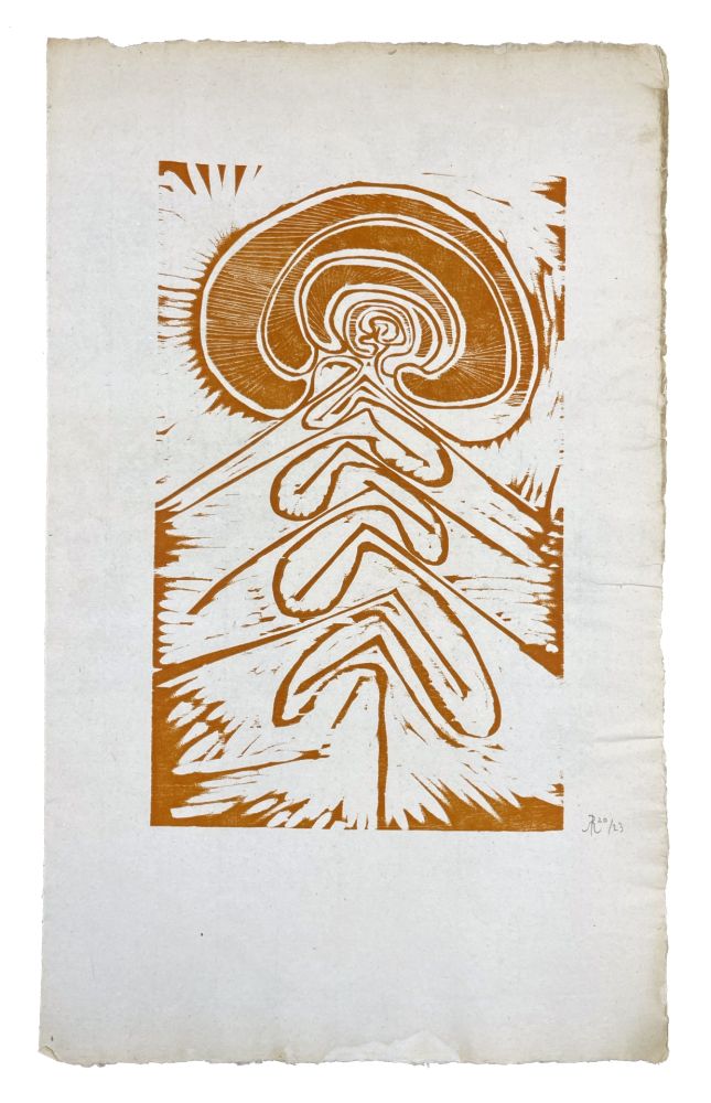 Grabado En Madera Müller - UNE FLEUR (ESQUISSE XXII)