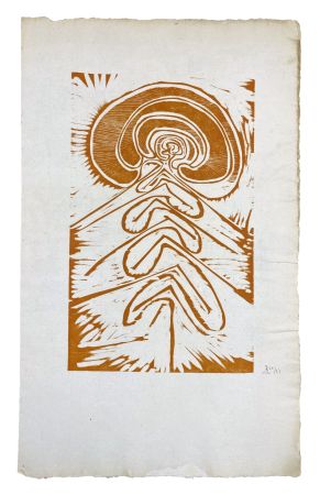 Grabado En Madera Müller - UNE FLEUR (ESQUISSE XXII)