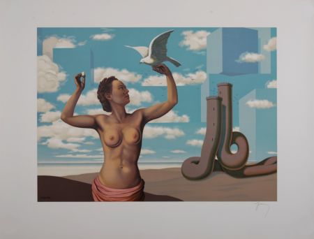 Litografía Magritte - Une Jeune Femme Présente avec Grâce, 1968