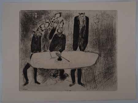 Grabado Chagall - Une réunion de crise (Le conciliabule des fonctionnaires)