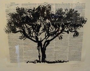 Linograbado Kentridge - Universal Archive Tree D