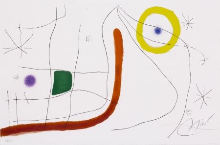 Litografía Miró - Untitled