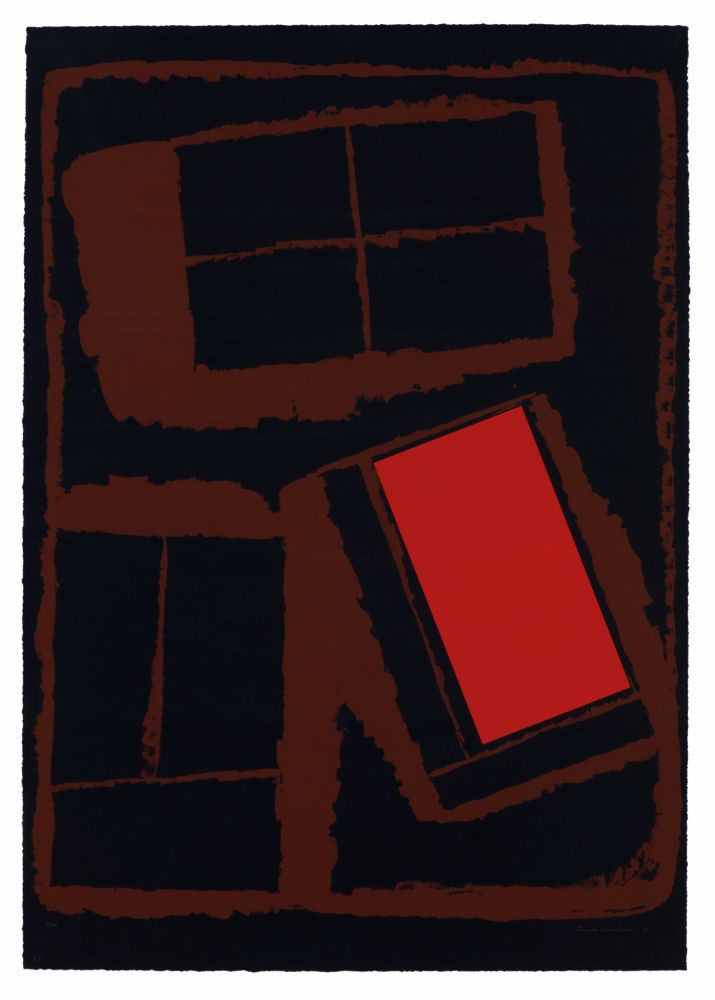 Serigrafía Nevelson - Untitled - hand-signed Silk-screen on hand-made paper 