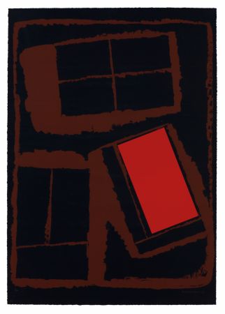 Serigrafía Nevelson - Untitled - hand-signed Silk-screen on hand-made paper 