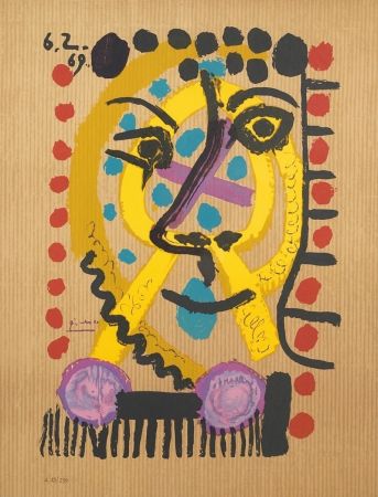 Litografía Picasso - Untitled (6.2.69)