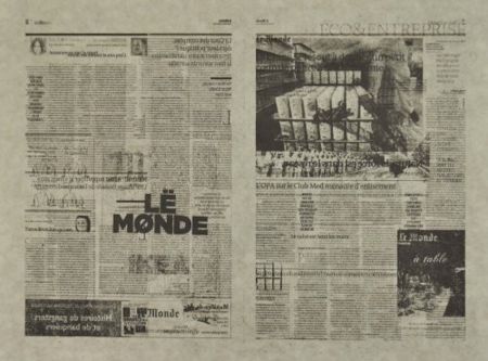 Litografía Kassay - Untitled 6/7 (Le Monde)