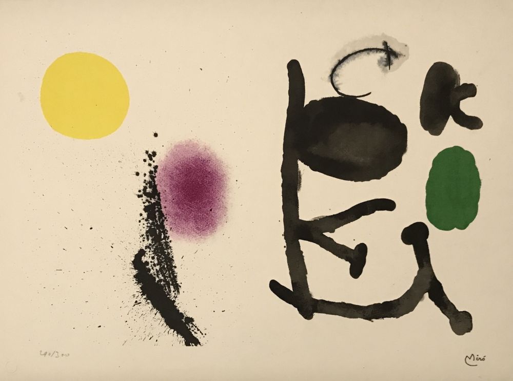 Litografía Miró - Untitled (Composition)