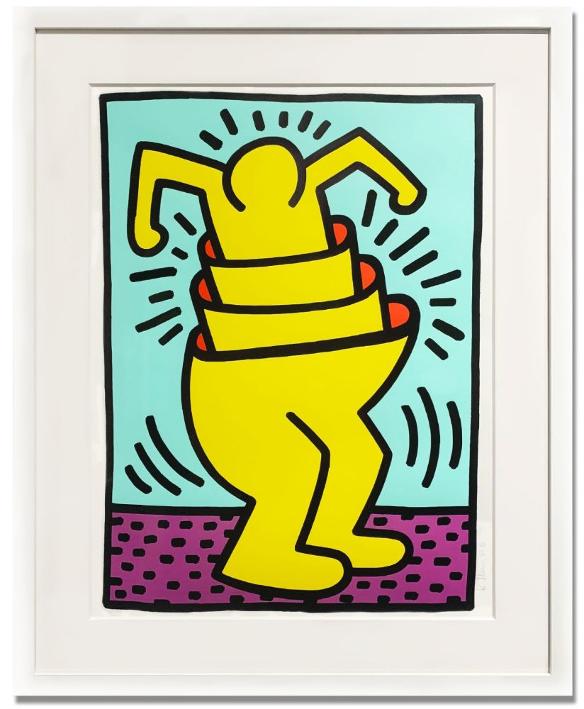 Serigrafía Haring - Untitled (Cup Man)