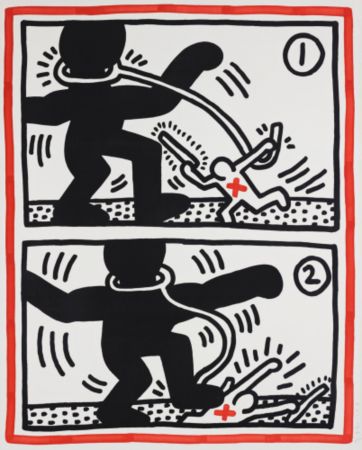 Litografía Haring - Untitled (from Free South Africa)