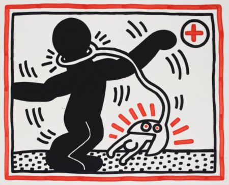 Litografía Haring - Untitled (from Free South Africa)