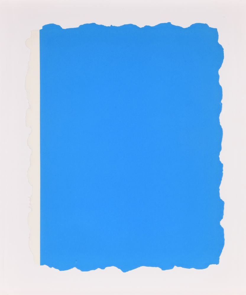Aguatinta Flavin - Untitled, from Sequences - Blue