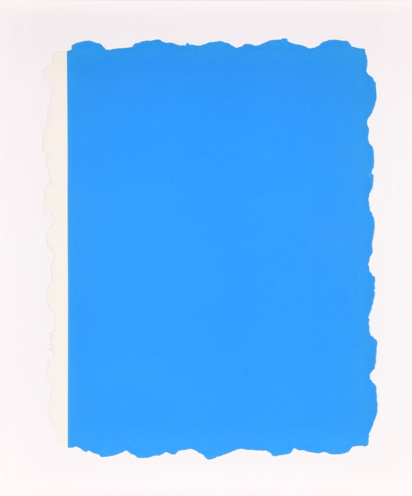 Aguatinta Flavin - Untitled, from Sequences - Blue