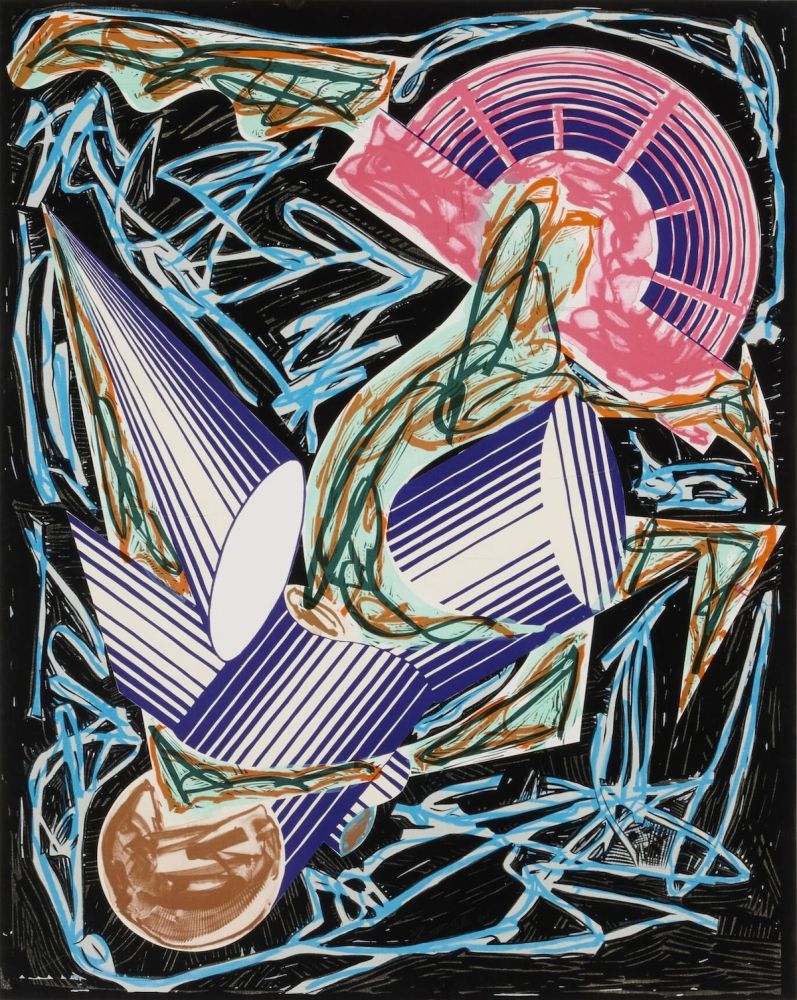 Serigrafía Stella - Untitled (Frontispiece from Illustrations after El Lissitzky's Had Gadya)