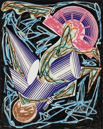 Serigrafía Stella - Untitled (Frontispiece from Illustrations after El Lissitzky's Had Gadya)