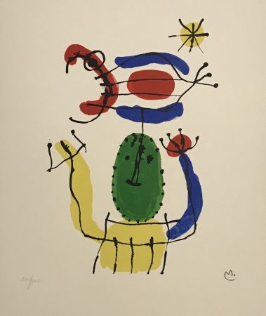 Litografía Miró - Untitled (Green Head)