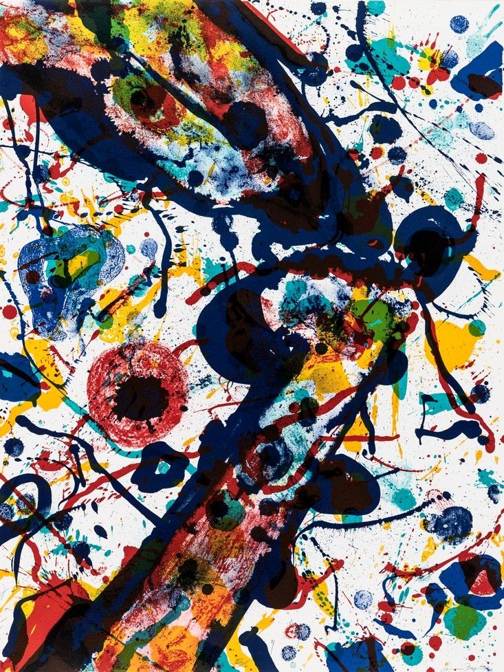 Litografía Francis - Untitled (Poèmes dans le ciel) L 269