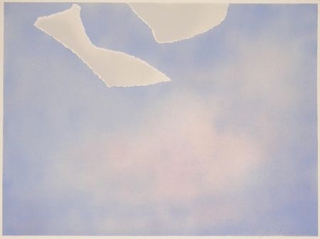 Litografía Goode - Untitled (white paper clouds)