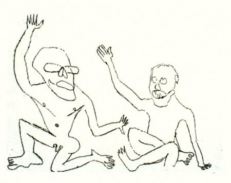 Grabado Calder - Uomini nudi