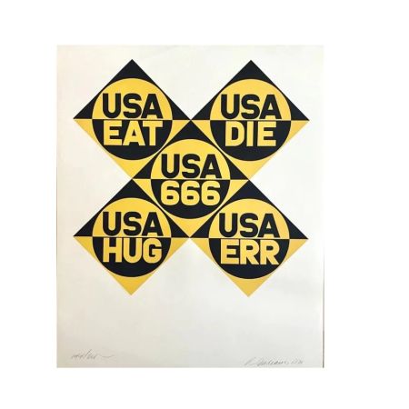 Litografía Indiana - USA 666, 1971