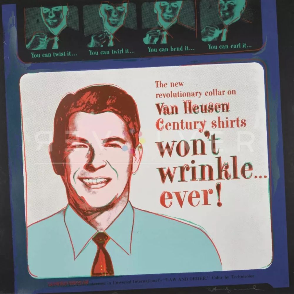 Serigrafía Warhol - Van Heusen (Ronald Regan)