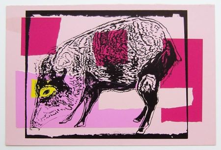 Serigrafía Warhol - Vanishing Animals: Giant Chaco Peccary