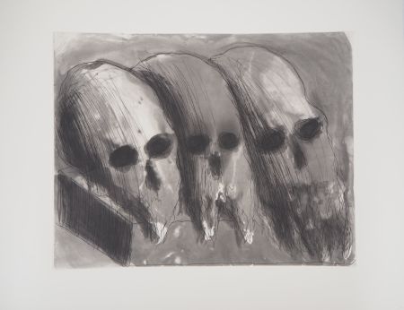 Grabado Barcelo - Vanité au trois crânes