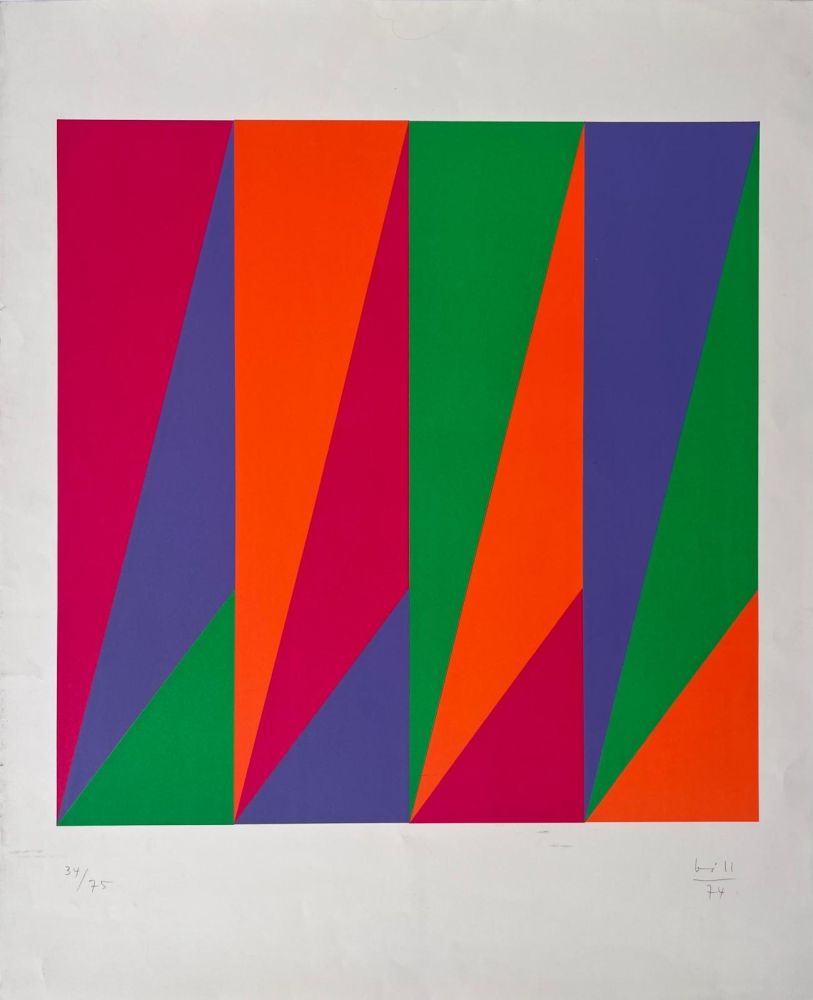 Litografía Bill - Variation en trois couleurs 