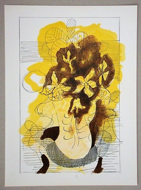 Litografía Braque (After) - Vase jaune