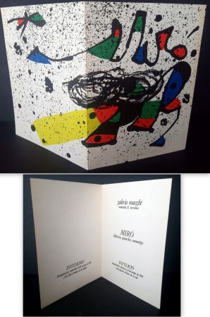 Litografía Miró - Vernissage Miró Dibuixos, Gouaches, Monotips Galeria Maeght 