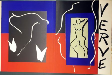 Litografía Matisse - VERVE Vol. I n° 1. COUVERTURE À PLAT À GRANDES MARGES