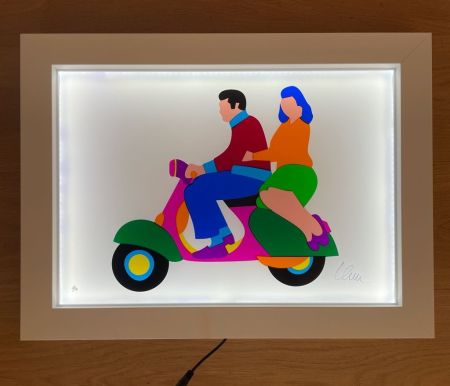 Serigrafía Lodola - Vespa In Love (PVC)