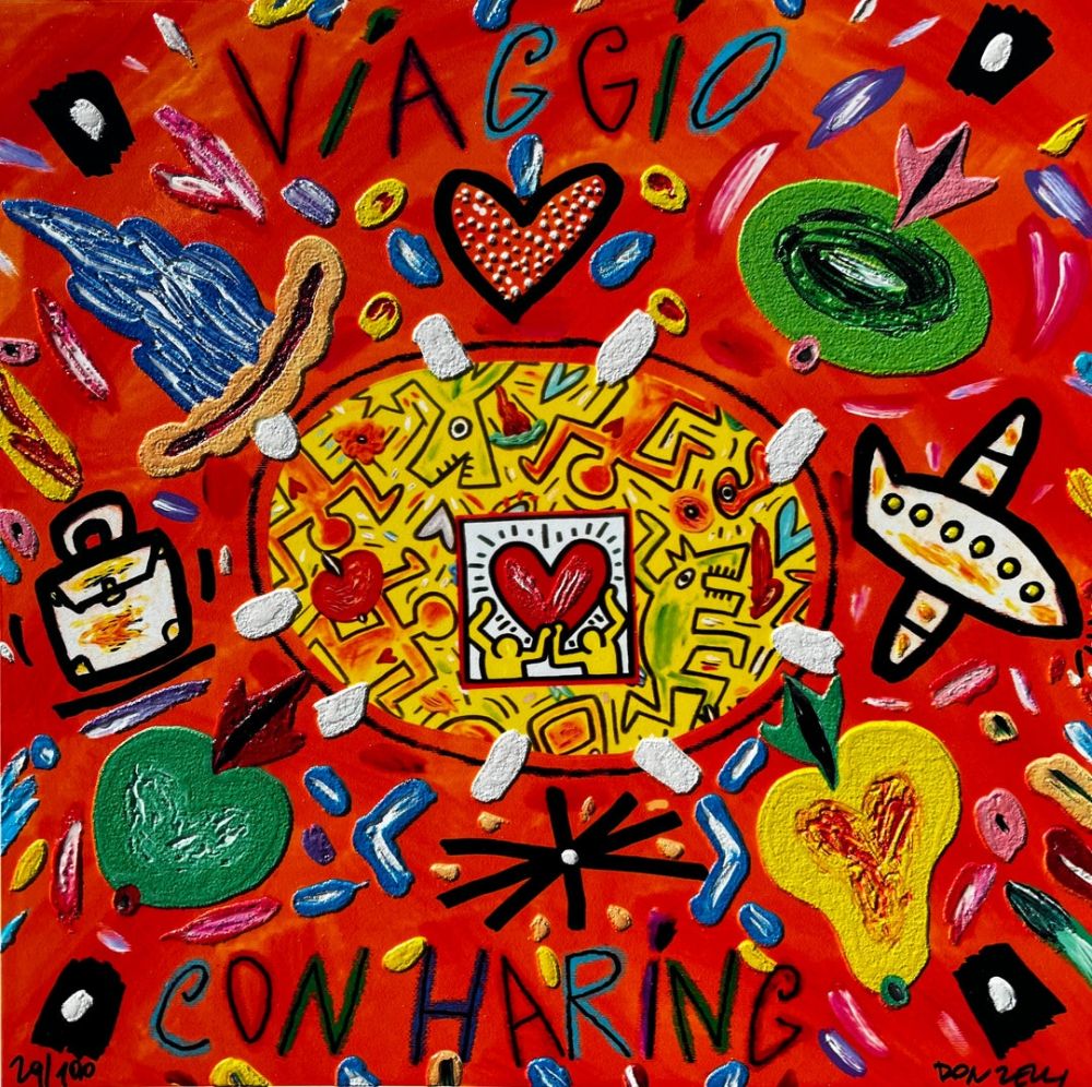 Serigrafía Donzelli - Viaggio con Haring