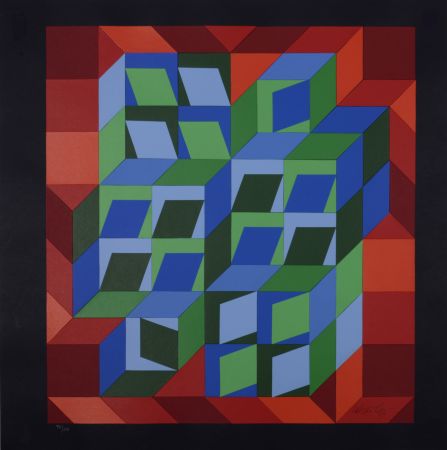 Litografía Vasarely - Victor Vasarely (1906-1997) - Kinetic Composition, 1978 - Hand-signed & numbered!