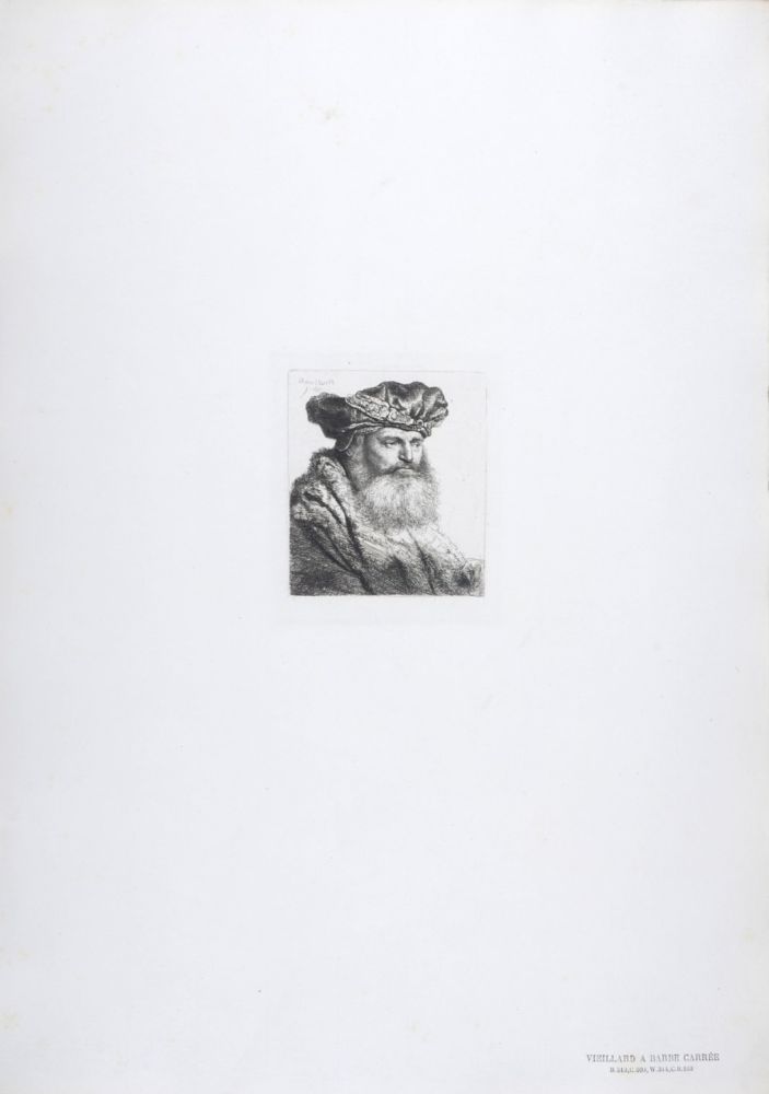 Heliograbado Rembrandt - Vieillard a barbe carrée