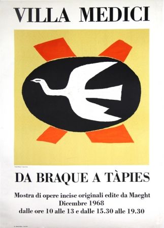 Litografía Braque - Villa Medici  Da Braque A Tapiès