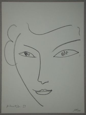 Litografía Matisse - Visage