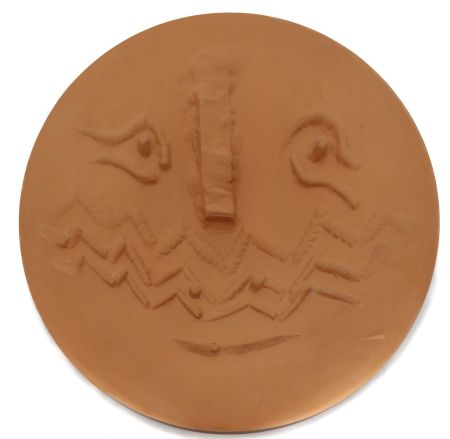 Cerámica Picasso - Visage au masque de chevrons