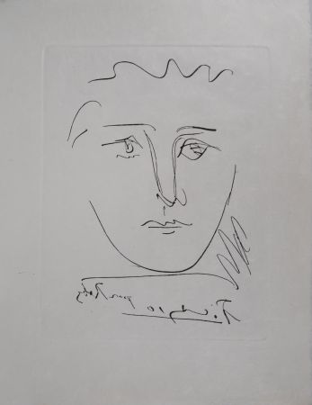 Grabado Picasso - Visage pour Roby