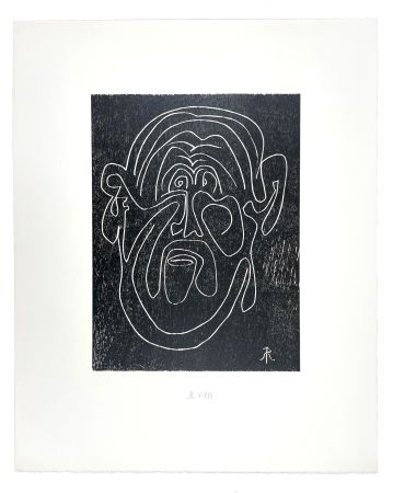 Grabado En Madera Müller - VISAGE VIII (LUI) (a)