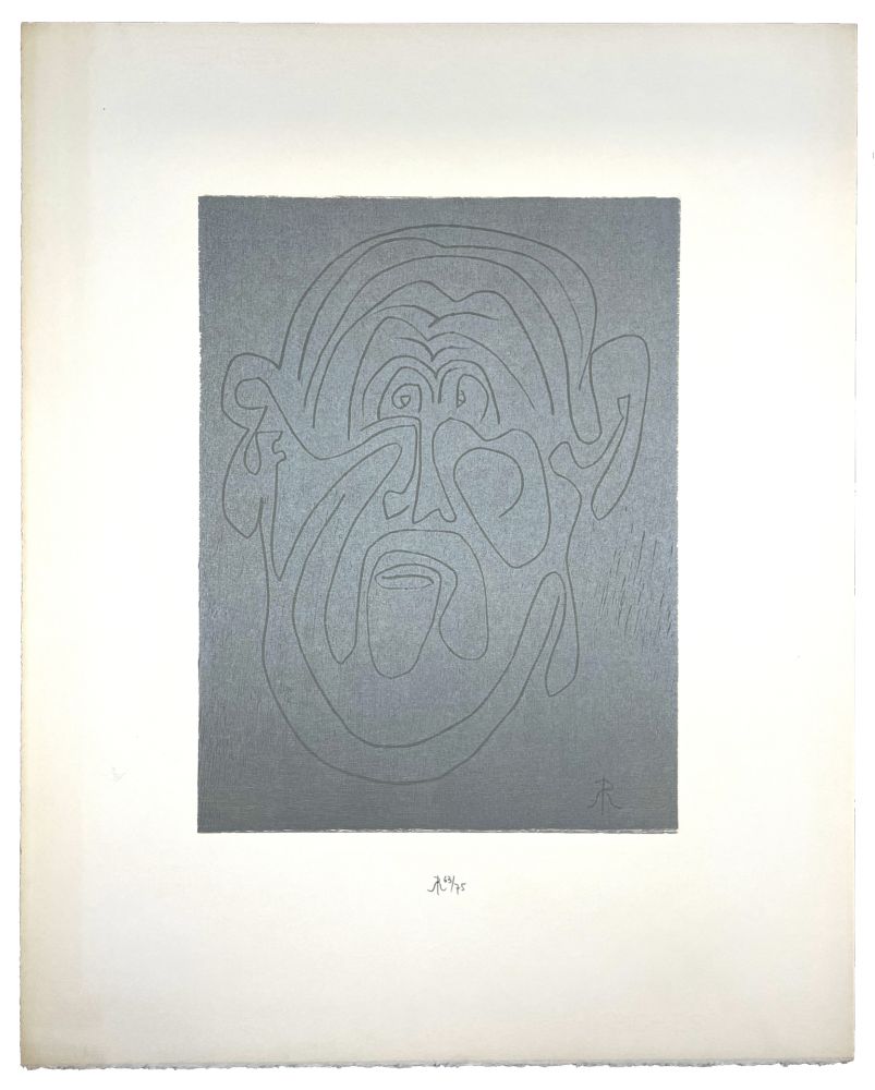Grabado En Madera Müller - VISAGE VIII (LUI) (b)