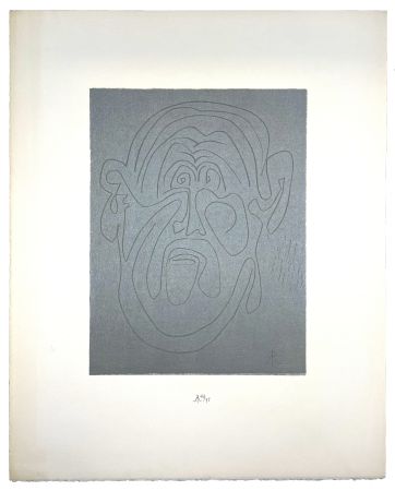 Grabado En Madera Müller - VISAGE VIII (LUI) (b)