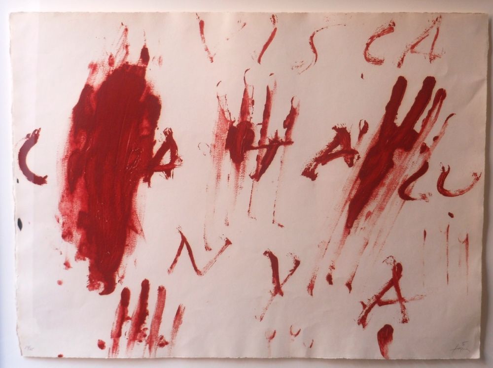 Aguafuerte Tàpies - Visca Catalunya