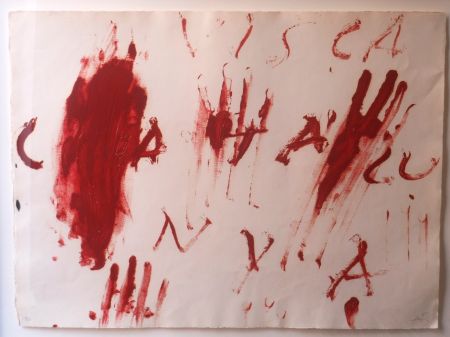 Aguafuerte Tàpies - Visca Catalunya